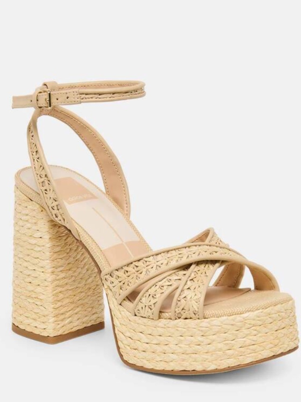 NWT Dolce Vita Danila Heels. Natural Raffia. Size 9